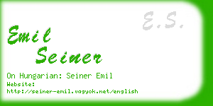 emil seiner business card